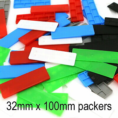 32mm Glazing Packers Floor Glass Shims Window Spacers Flat Plastic Frame UPVC • 29.95£