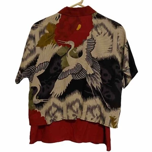 Vintage Harari 3 teiliges Shirt Set 100% Seide Damen Tops Gr. S Rock M/L Vogel - Bild 1 von 21