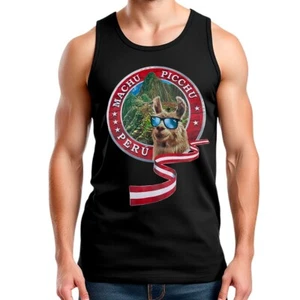 Neu mit Etikett Peru Machu Picchu cooles ärmelloses Alpaka-Tanktop peruanisch patriotisch für Herren - Bild 1 von 13