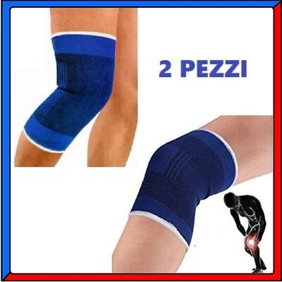 COPPIA GINOCCHIERA ORTOPEDICA FASCIA ELASTICA TUTORE SPORT GINOCCHIA GINOCCHIO