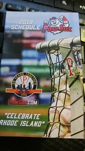 2019 PAWTUCKET RED SOX (AAA) MINOR LEAGUE BASEBALL POCKET SCHEDULE,Pawsox - Picture 1 of 3