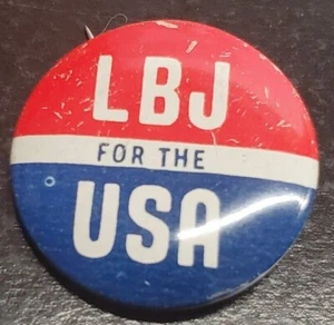 LBJ for the USA campaign pin - Lyndon Baines Johnson - Picture 1 of 9