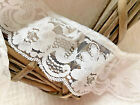 5cm Pretty Floral Design Gathered Frilled Lace Trim  White Black or Ivory.