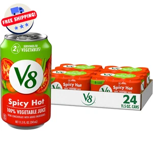 V8 Spicy Hot 100% Vegetable Juice, Choose Size - Picture 1 of 12