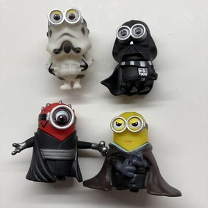 Star Wars Minions Figures Lot of 4 Jedi Darth Vader Storm trooper Darth Maul 3” - Picture 1 of 8
