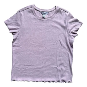 Athleta Girl Short Sleeve T-shirt Girl’s XXL/16 Light Purple Change Maker Ribbed - Picture 1 of 4