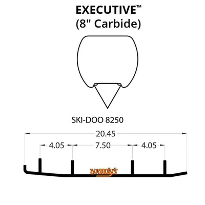 Corredores de carburo Woodys Executive Series Flat-Top para Ski-Doo Summit 700 2002 Foto 1 de 2