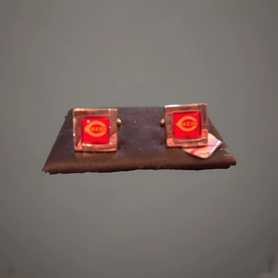 Gemelos Cincinnati Reds MLB nuevos sin caja plateados con logotipo de los rojos de colección Foto 1 de 3