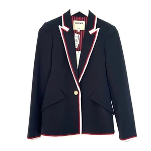 L'Agence Chamberlain Blazer in Midnight Even Stripe Size 0 NEW - Picture 1 of 10