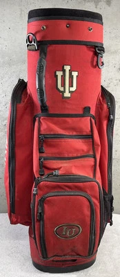 Indiana University Hoosiers Red Datrek 8-Way Cart Golf Bag With Raincover - Image 1 of 4