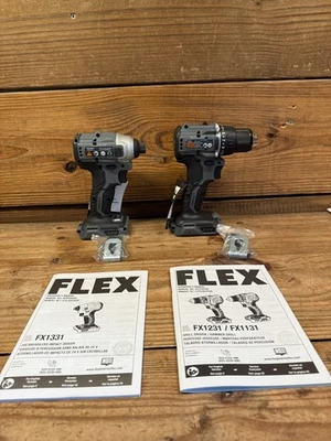 Flex 24V 1/2" Drill Driver + 1/4" Hex Impact Kit FX1131  FX1331 Tools Only (Qty) - Image 1 of 4