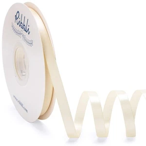 Ivory Satin Ribbon Double Faced Satin 3/8 Inch x Continuous 50 Yards-Ivory Ri... - Picture 1 of 5