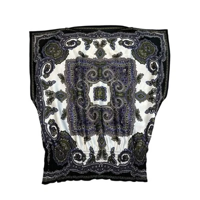 Iz Byer Y2K Bandana Blouse Top with Elastic Waist Size L - Image 1 of 4