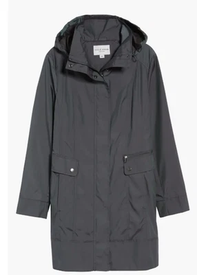 Chaqueta impermeable con capucha con lazo trasero COLE HAAN talla pequeña NUEVA Foto 1 de 4