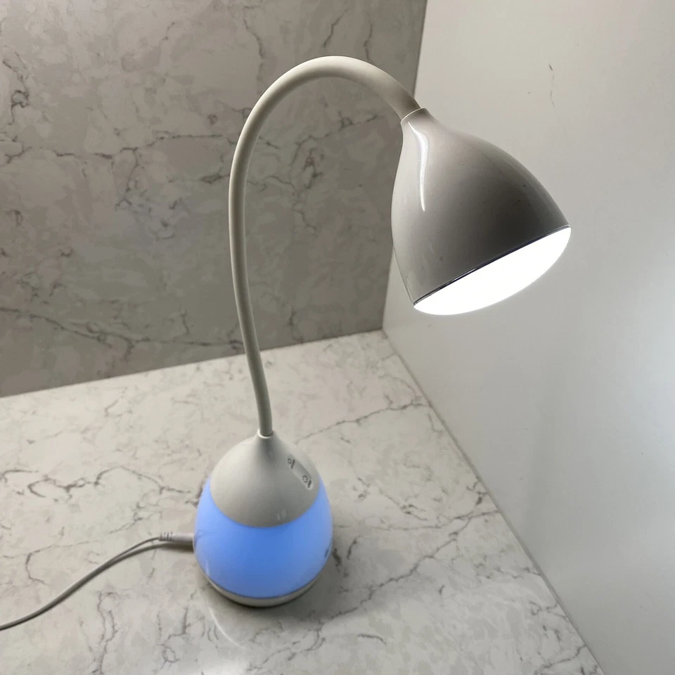 Ottlite White 120V 60Hz USB Port Mood LED Color Changing Base Desk Lamp - Image 1 of 4