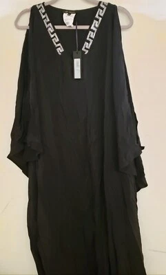 Versace Beach Wear Womens Black Cover Up Dress With Crystal Neckline NWT EU 38 - Image 1 of 4