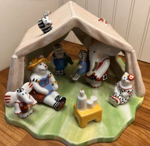 Villeroy & Boch Benedikt Travel Safari Tent Figure Animal Park Large Scene - Picture 1 of 14
