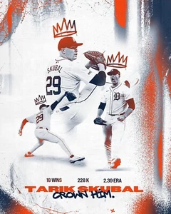Tarik Skubal Triple Crown Collage Detroit Tigers 8x10 MLB Baseball Photo - Picture 1 of 1
