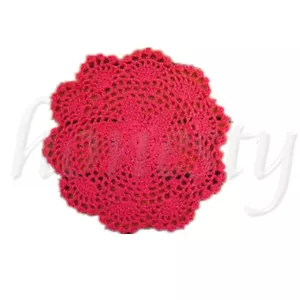 1pcs Handmade Crocheted Placemat Table Mat Cotton Doily Cup Kitchen Round 20cm - Picture 1 of 14