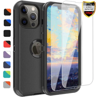 For iPhone 13/12/Pro/Max Case Shockproof Defender Armor Cover+Screen Protector - Image 1 of 4
