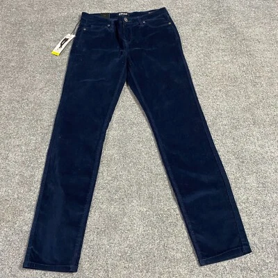 Pantalones de pana Buffalo para mujer 6/28 azul tiro medio ajustados algodón spandex NUEVO Foto 1 de 4