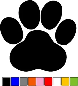 Paw Print Animal Dog Cat Vinyl Die Cut Car Decal Sticker - Picture 1 of 1