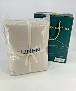 Neu im Karton SON 100 % Leinen Bettlaken-Set - Kingsize-Bett - Bild 1 von 7