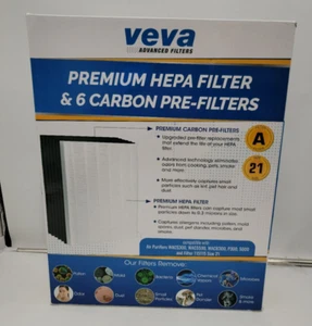 Veva Advanced Filters Premium True Hepa & 6 Filter Pre-Filter Type A Size 21 - Picture 1 of 3