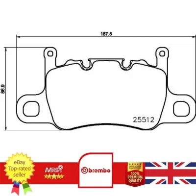 Brake Pad Set For Porsche 911 13-20 CAYMAN 15-16 98135294880 - Image 1 of 4