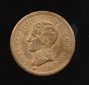 TOKEN - FICHA PUBLICITARIA 1904 ALFONSO XIII VISITA CODORNIU 25mm / 4,8g - Picture 1 of 2