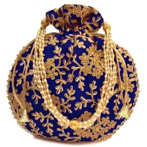 Nuevo Bolso de mano Potli étnico tradicional para mujeres - Imagen 1 de 3