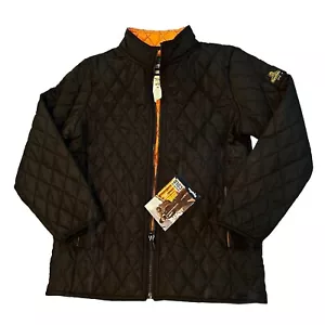 RefrigiWear Mens Lightweight Warm Insulated Diamond Quilted Jacket Sz M Black - Picture 1 of 15