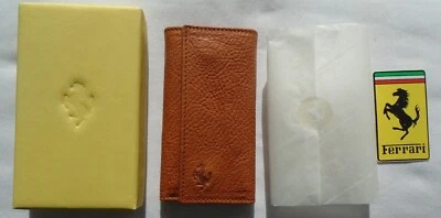 FERRARI SCHEDONI LEATHER  KEY CASE pouch NEW BOX FERRARI FACTORY ITALY Foto 1 de 4