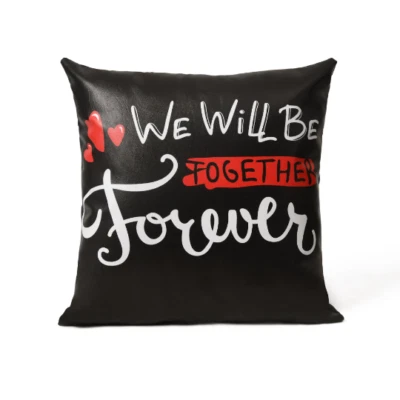 We will Be Together Forever Pillow Cover Gift For Someone Special, Leather Love - Image 1 of 4