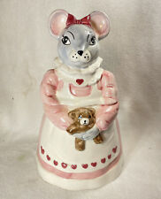 House Of Loyd Malinda Mouse Wearing An Apron And Holding A Teddy Bear Cookie Jar