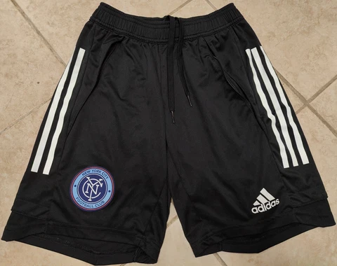 New York City Football Club Youth Black Shorts Size Small 9/10 Condition Cover