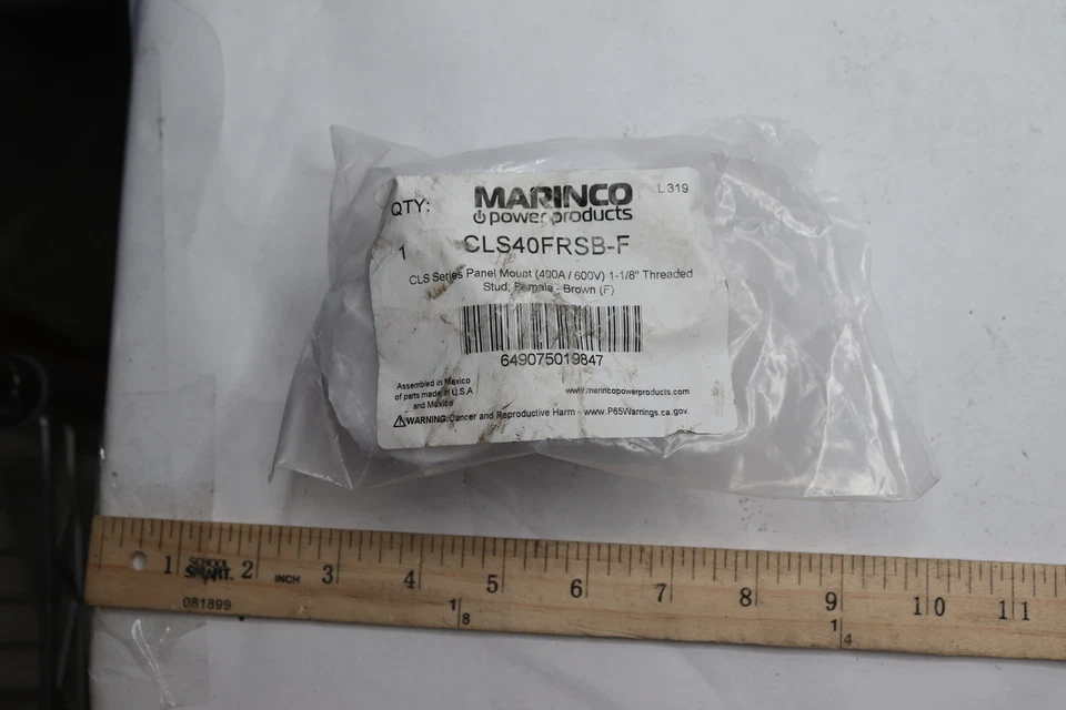 Marinco CLS Panel Mount 400A 600V Female Brown CLS40FRSB-F - Image 1 of 3