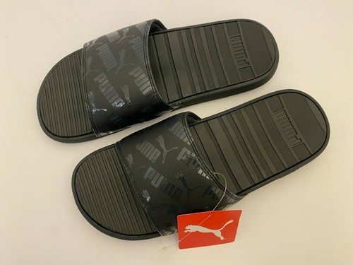 Sandali nuovi con etichette autentici da uomo PUMA Cool Cat B 2 neri slides taglia US 13