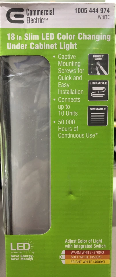 Commercial Electric 18 in. Slim LED Color Changing Under Cabinet Light  - Image 1 of 1