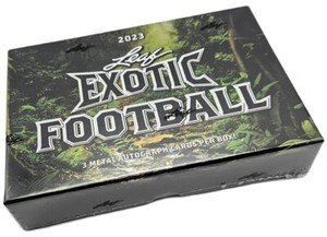 2023 Leaf Exotic Football Factory Sealed Hobby Box 3 Metal Autographs!