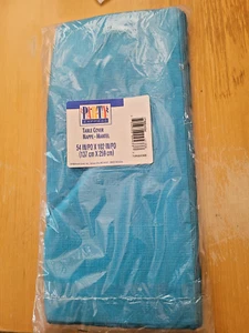 Papel de sobremesa turquesa de colección Hallmark 54x102 plástico resistente al agua nuevo en paquete - Imagen 1 de 3