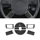 8Pcs Carbon Fiber Car Steering Wheel Button Frame Cover For Dodge Challenger 08