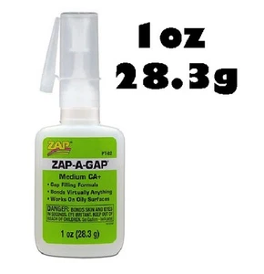 ZAP-A-GAP Cyano Medium CA+  Viscosity Super Glue 1oz (28.3g) PT02 (Green) - Picture 1 of 1