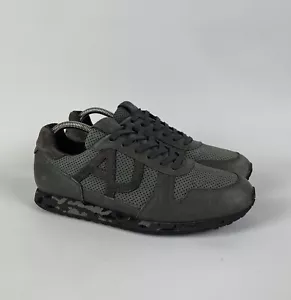 Armani Jeans Cuero Parte Superior Baja Tenis Zapatos Gris Para Hombre Talla US7 UK6.5 Gris - Imagen 1 de 12