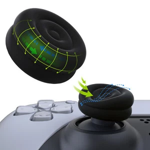PlayVital Thumbs Cushion Caps Joystick Caps for ps5/4, for Xbox Series X/S Black - Picture 1 of 8