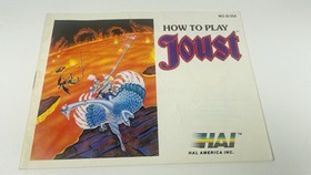 JOUST -- NES Nintendo Original Instruction Manual Booklet Only