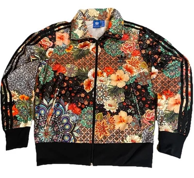 Adidas X Farm Rio Jardim Agharta Firebird Chaqueta de Pista Floral Para Mujer’s Mediana Foto 1 de 4