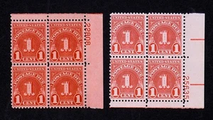 LSS Scott J80a/b 1931 1c franqueo escarlata debido bloques de placas MNH seco húmedo - Imagen 1 de 2