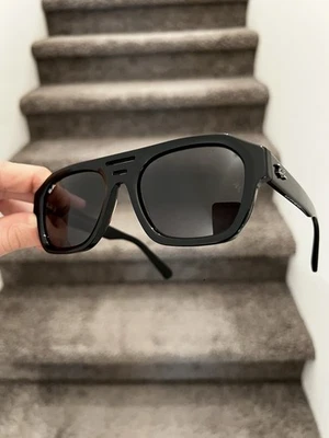 NEW Ray-Ban RB4397 CORRIGAN BIO Polished Black Dark Grey Sunglasses 54mm - Image 1 of 4