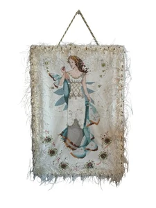 Mirabilia May's Emerald Fairy Cross-Stitch Embroidery Wall Hanging Finished - Picture 1 of 13